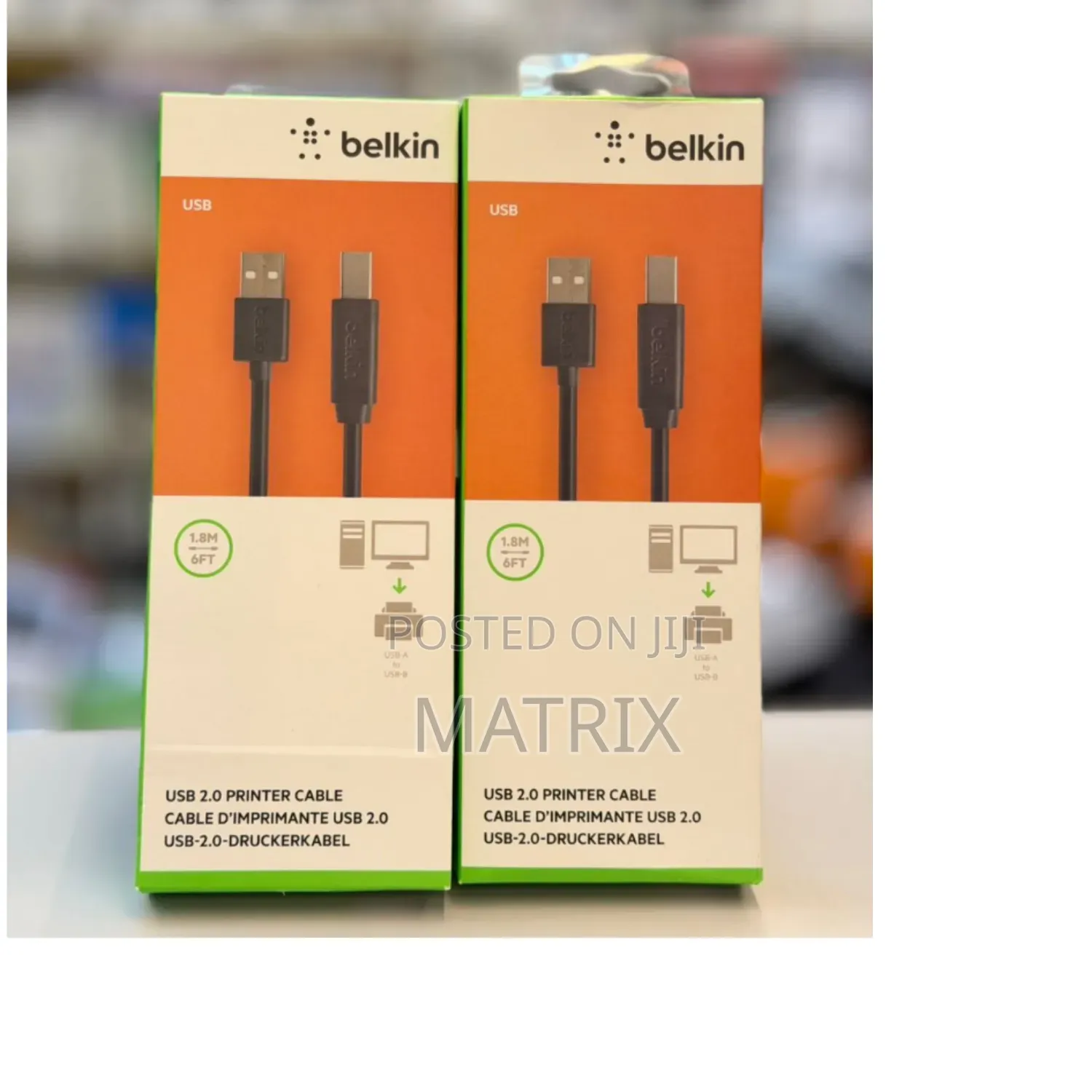Belkin 1.8m Printer Cable A-male To B-male Cord Usb A To B Cable