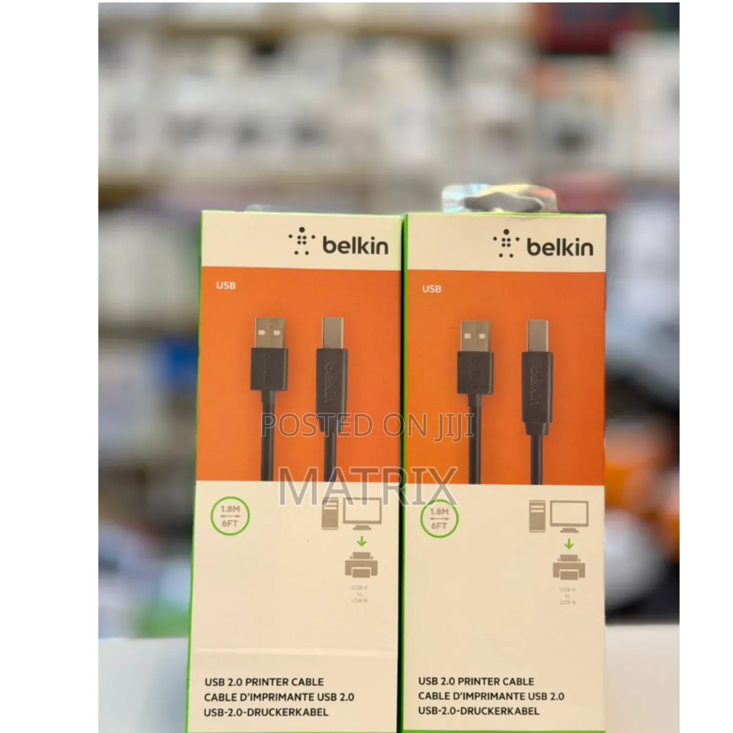 Belkin 1.8m Printer Cable A-male To B-male Cord Usb A To B Cable