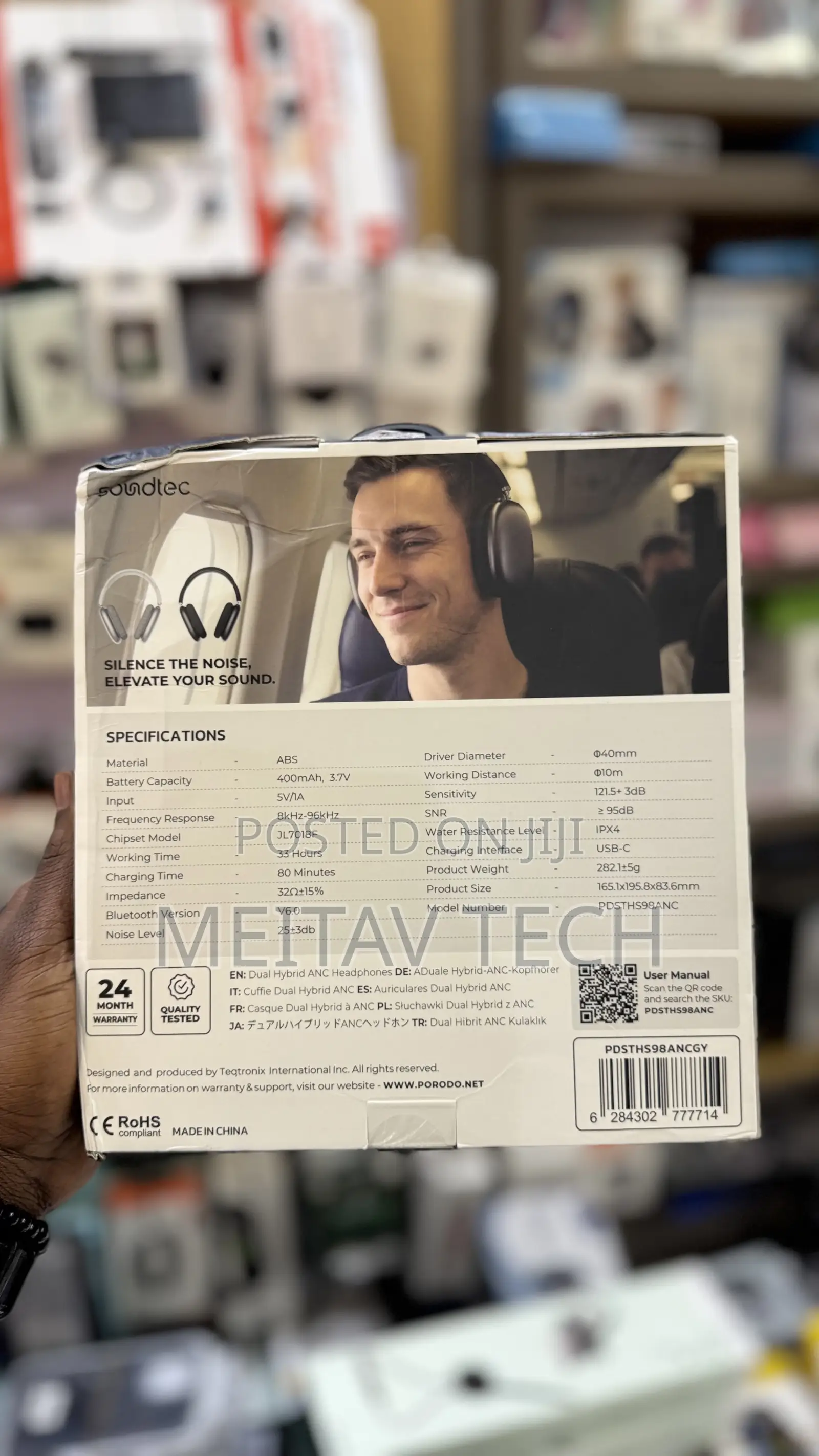 Porodo Silva Dual Hybrid Anc Headphones