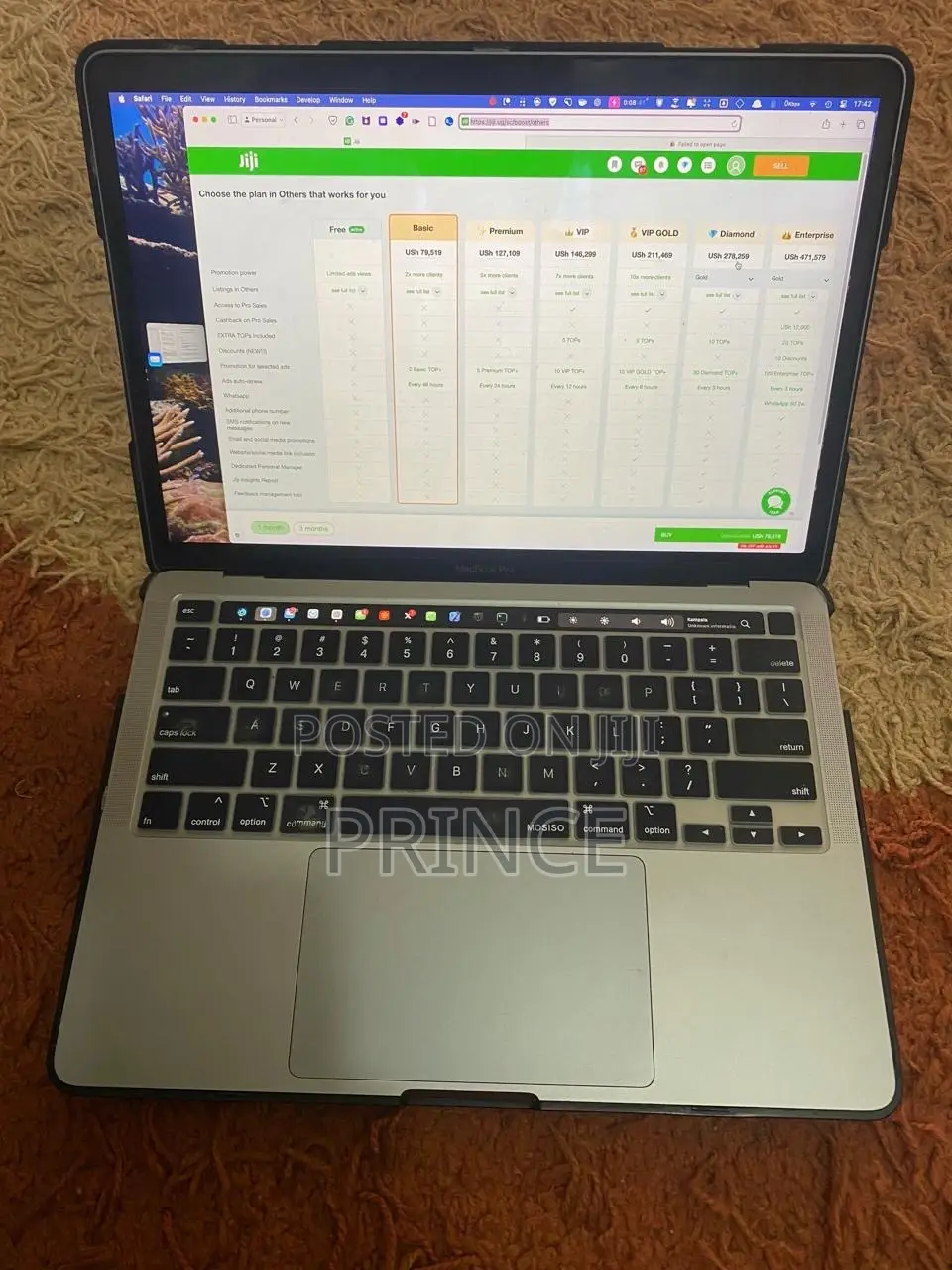 Laptop Apple MacBook Pro 8GB Apple M1 SSD 256GB