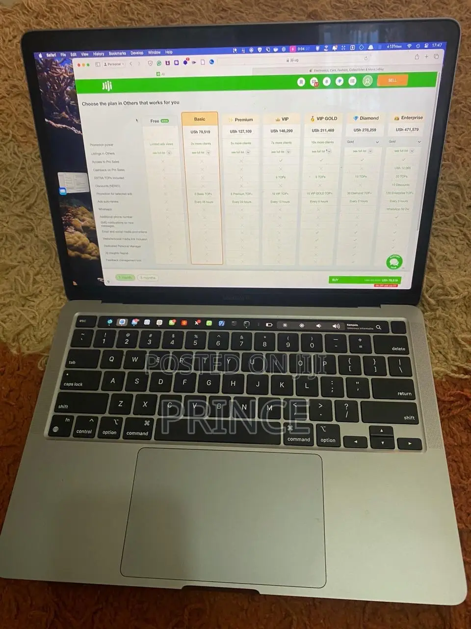 Laptop Apple MacBook Pro 8GB Apple M1 SSD 256GB
