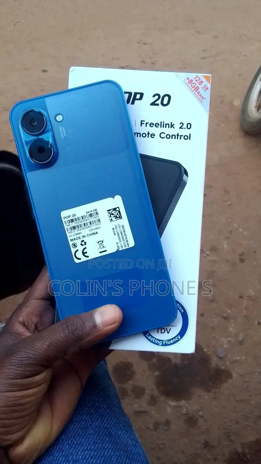 New Tecno Pop 20 128 GB Blue