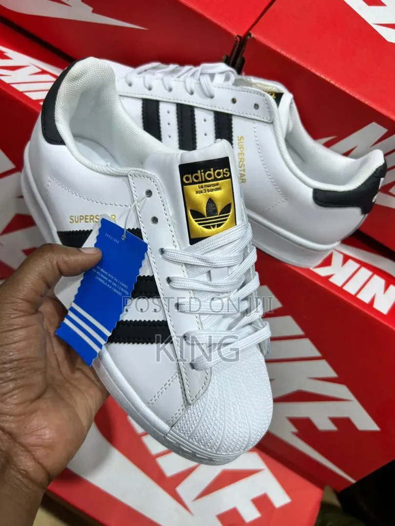 Adidas Superstar Sneakers in White and Black