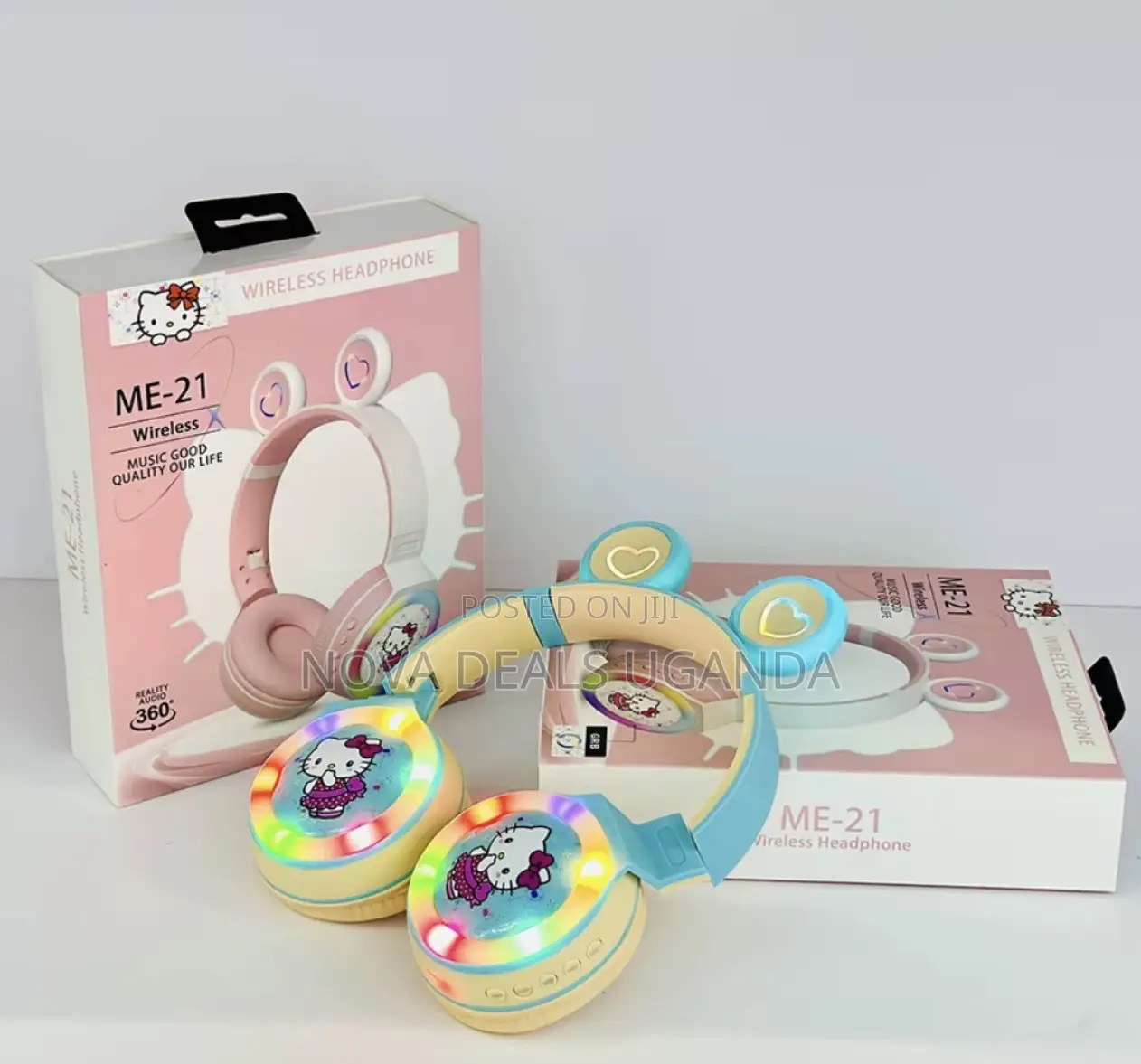 Me-21 2023 New Wireless Cat Ear Headphones Hifi Sound Kids Headsets