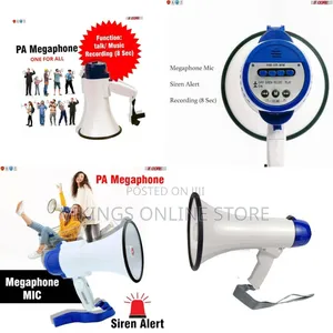 Gaosen Megaphone Bullhorn 30 Watt Lightweight Portable Loud Speaker
