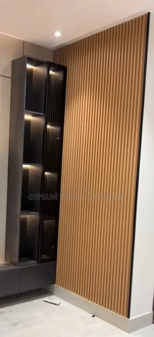 Installed Flutted Wall Panels Indoor Wall