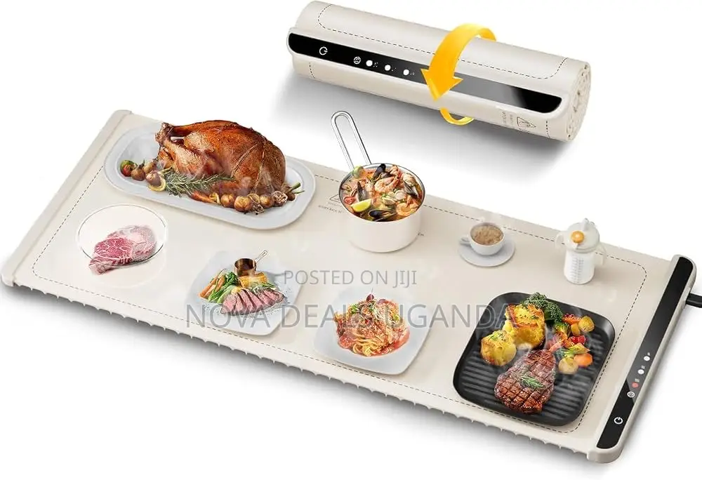 Food Warming Tray, Portable Heating Mat, Adjustable Food Warmer