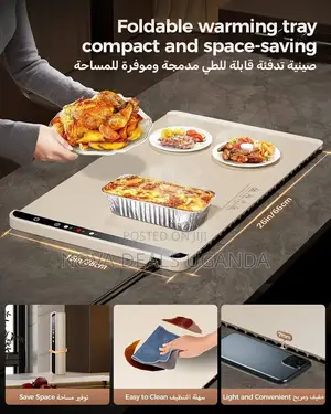 Food Warming Tray, Portable Heating Mat, Adjustable Food Warmer