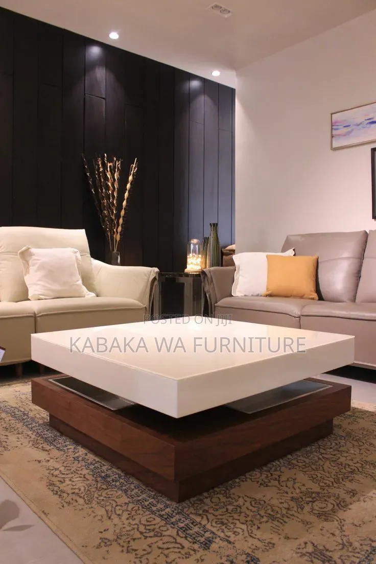 Costway Geometric /Coffee Table/ With Storage/ Shelvescenter Table