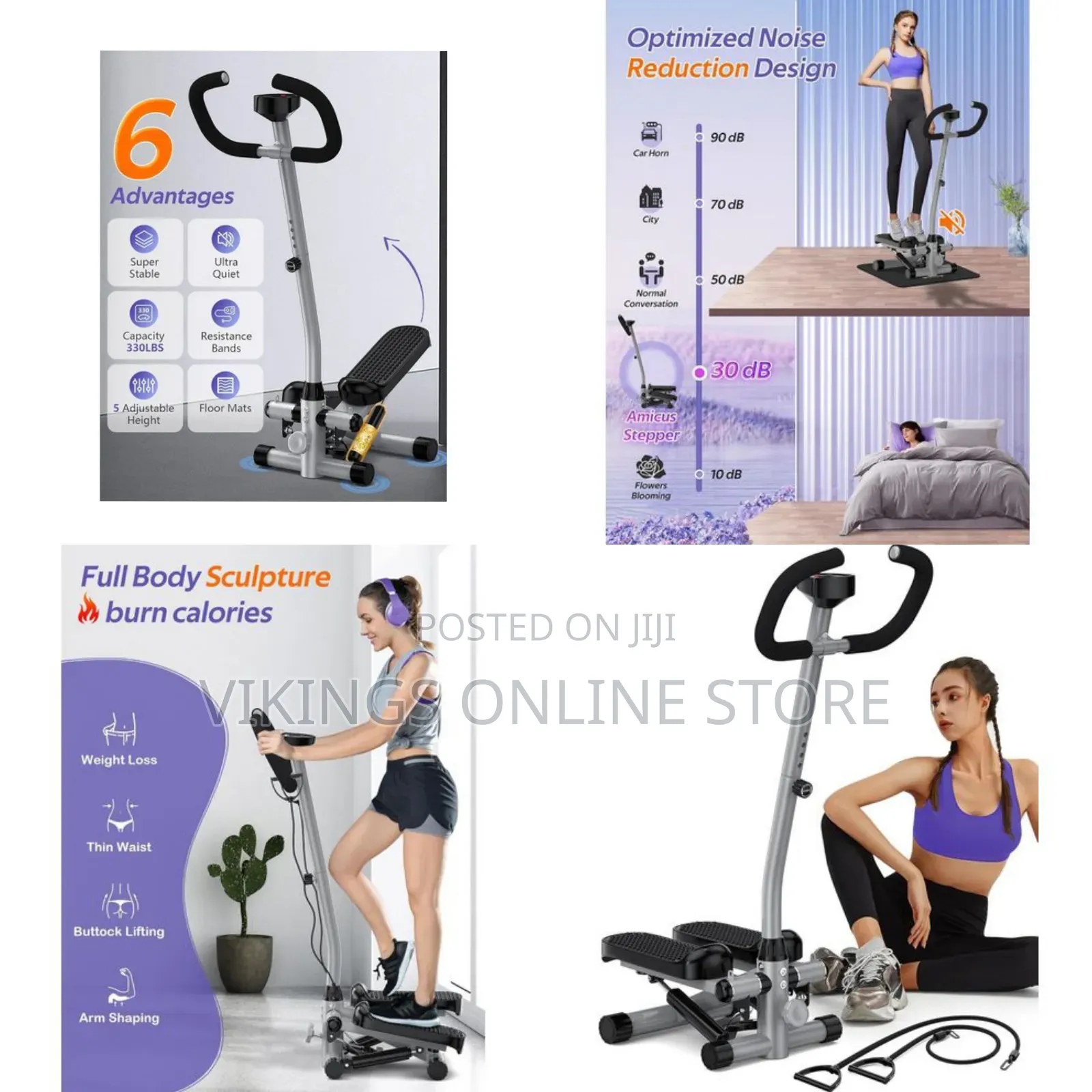 Cross Trainer Folding Pedal Mini Stepper for Exercise, Body Sculpture