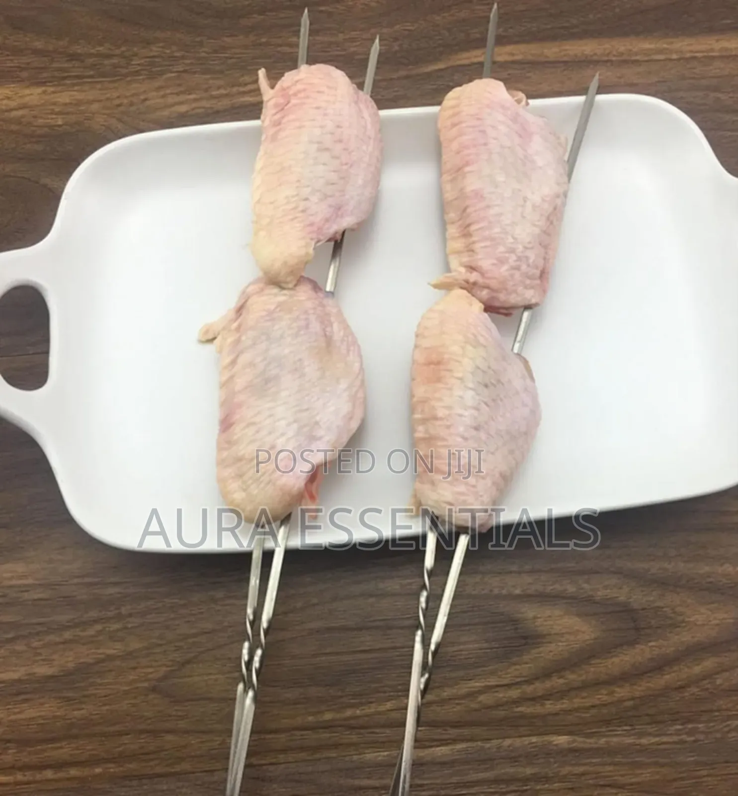 10pcs Flat Stainless Steel Kabob Skewers