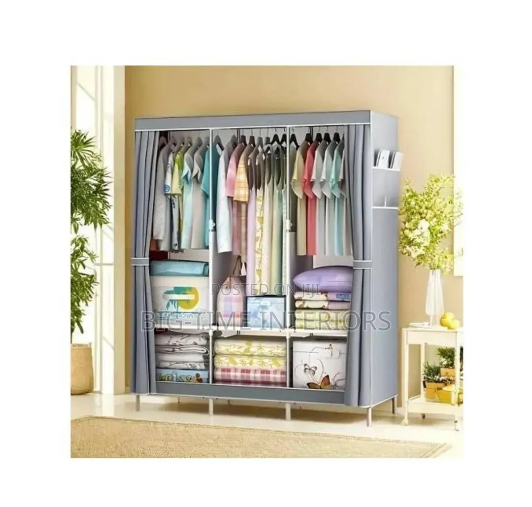 3 Section Fabric Removable Closet