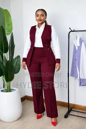 Bold Power Look Maroon and White