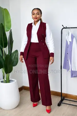 Bold Power Look Maroon and White