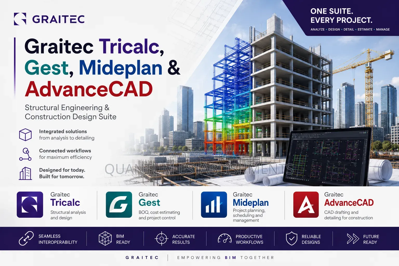 Graitec Tricalc, Gest, Mideplan and Advancecad 2027 |Engineering Suite