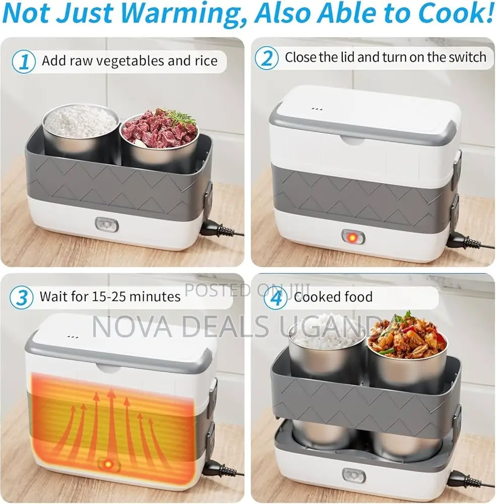 Portable Self Cooking Electric Lunch Box, 2l Mini Rice Cooker