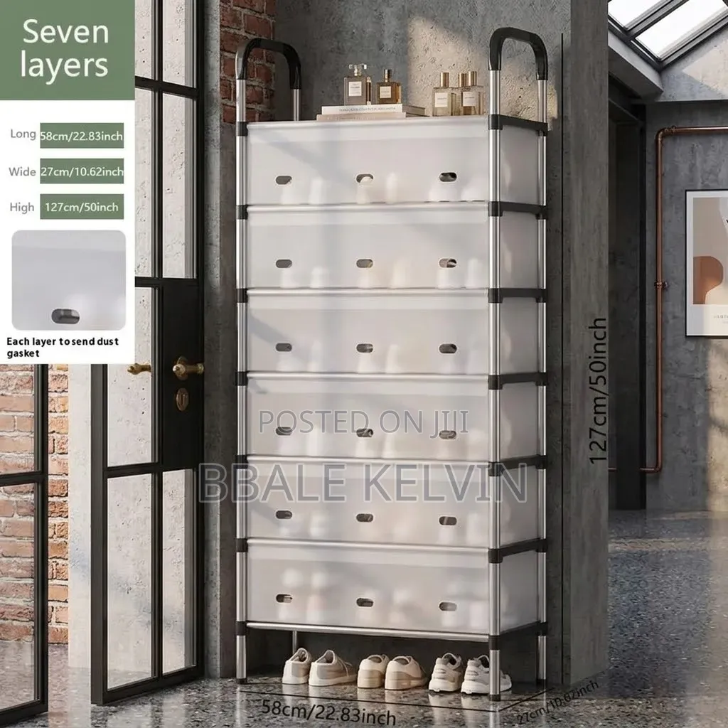 7 Layers Dustproof Shoe Rack Organiser 24 Pairs