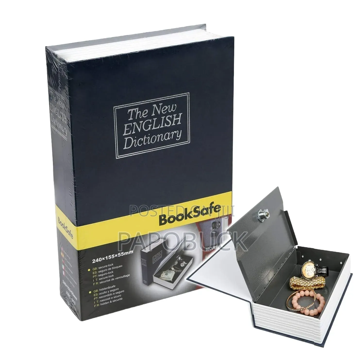 Metal Book Safe Locker For Hiding Cash, Jewellery, Passport And Others
