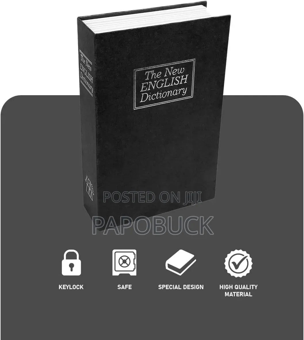 Metal Book Safe Locker For Hiding Cash, Jewellery, Passport And Others