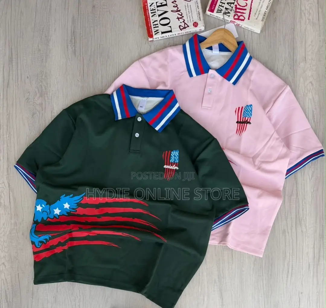 Strips Button Half Tshirts
