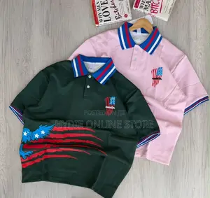 Strips Button Half Tshirts