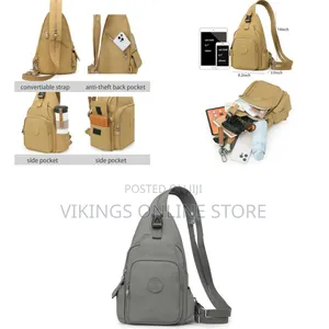 Multi-Pocket Chest Bag Lightweight Business 3-Way Small Backpack Purse