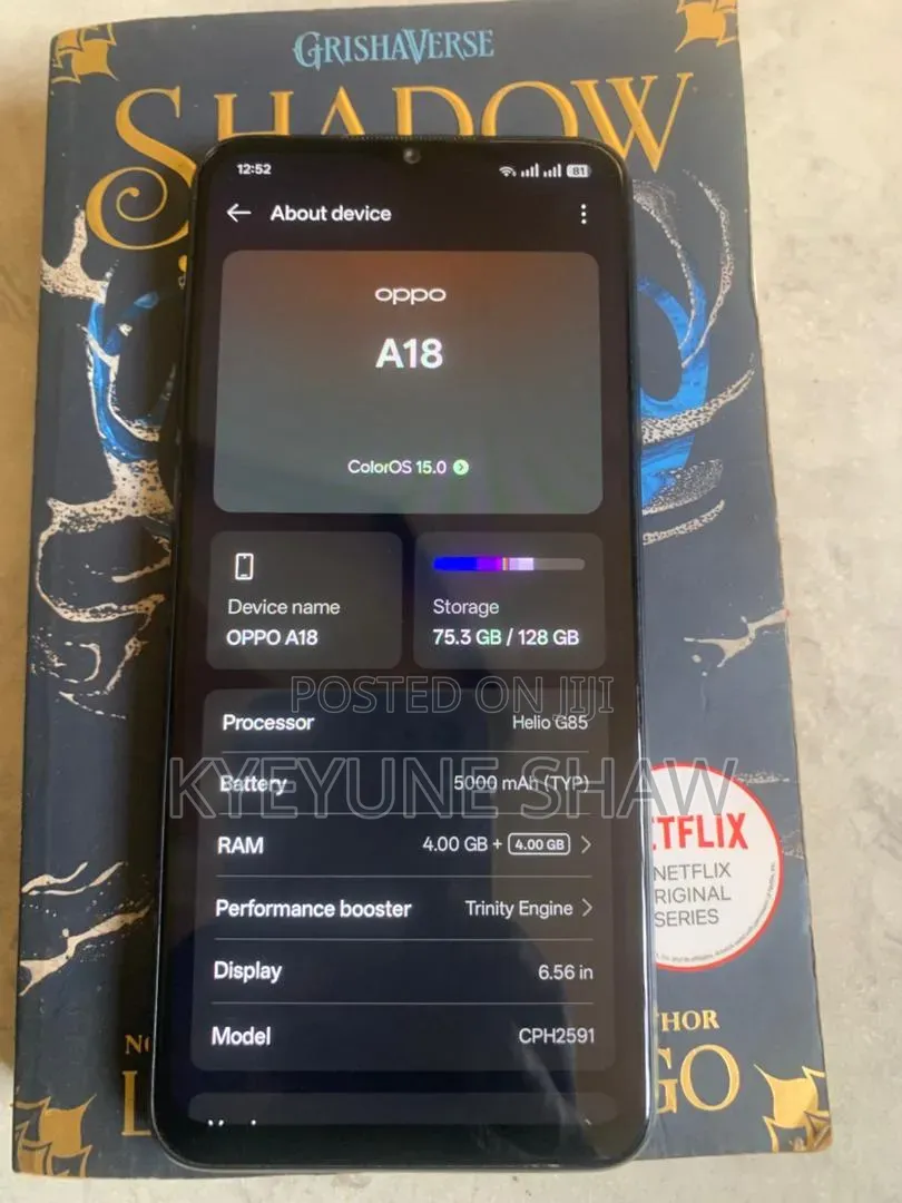 Oppo A18 128 GB Black
