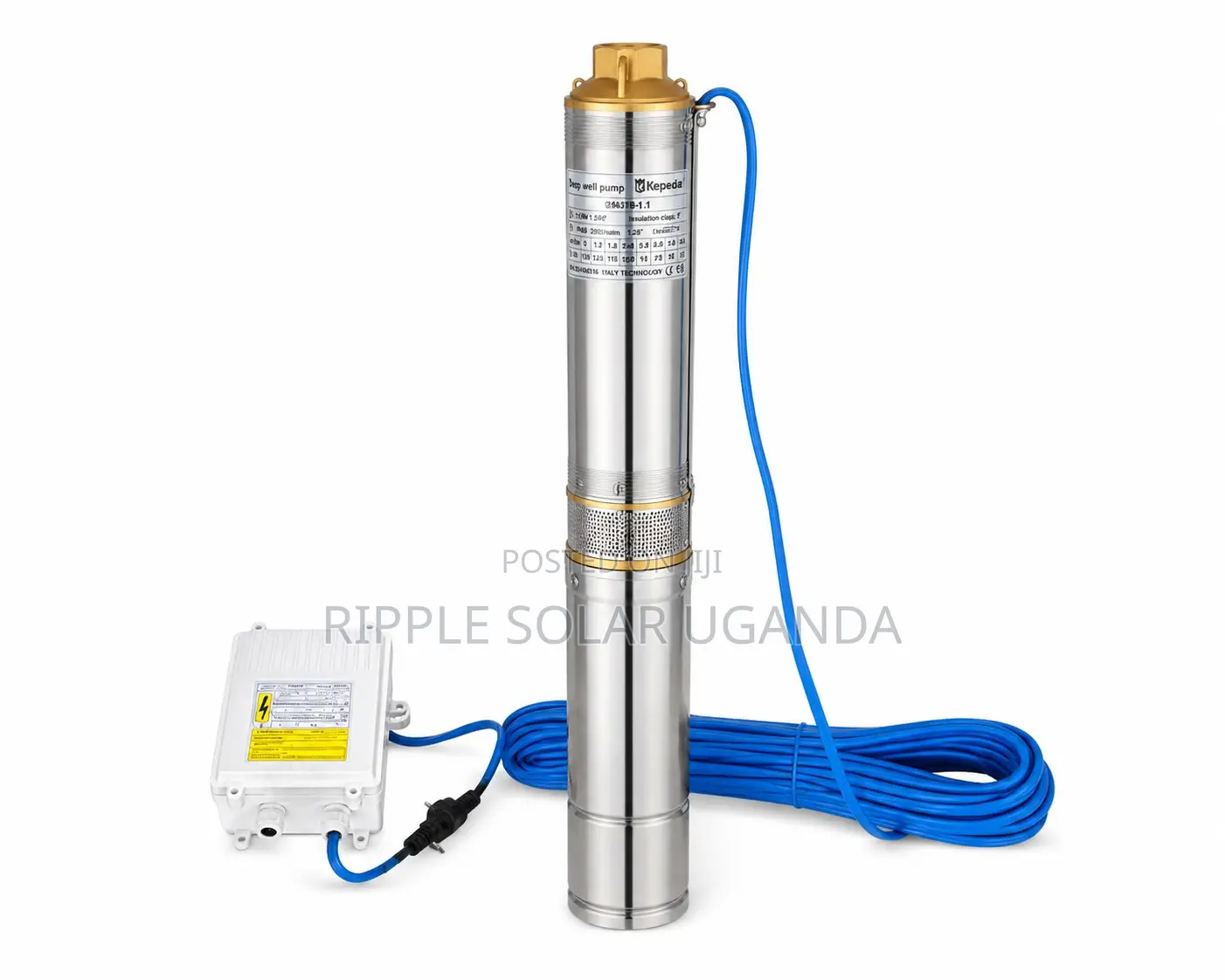 370w Ac Deep Well Submersible Pump 64m Head 3800l/H