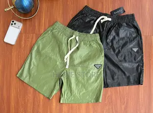 Men Leather Short Pants
