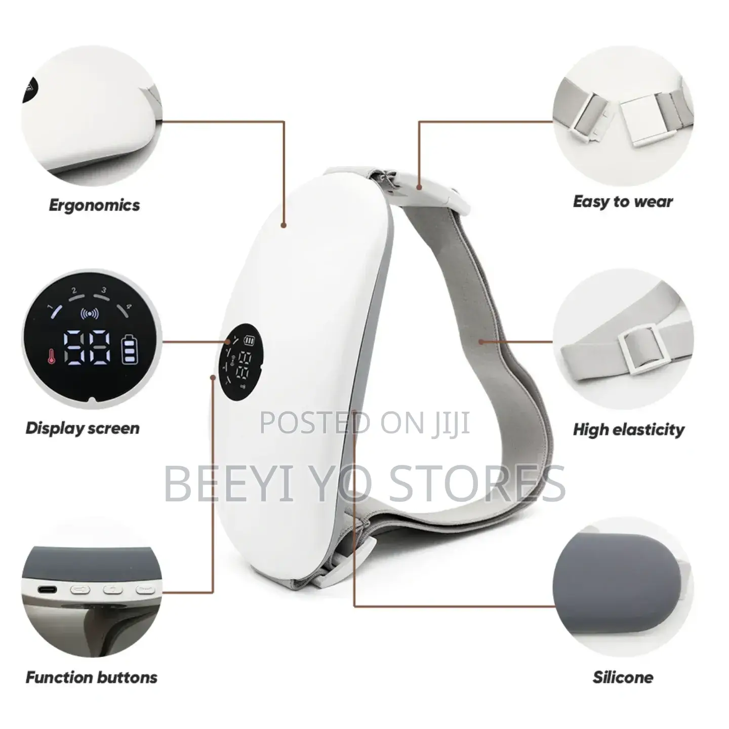 Smart Waist Abdominal Massager – Graphene Heating Vibration