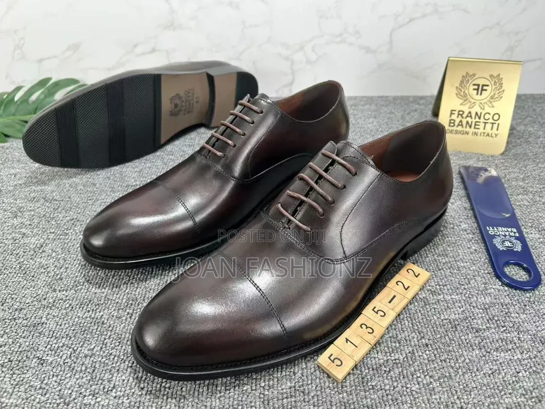 Original Cap Toe Oxford Leather Shoes_black Brown