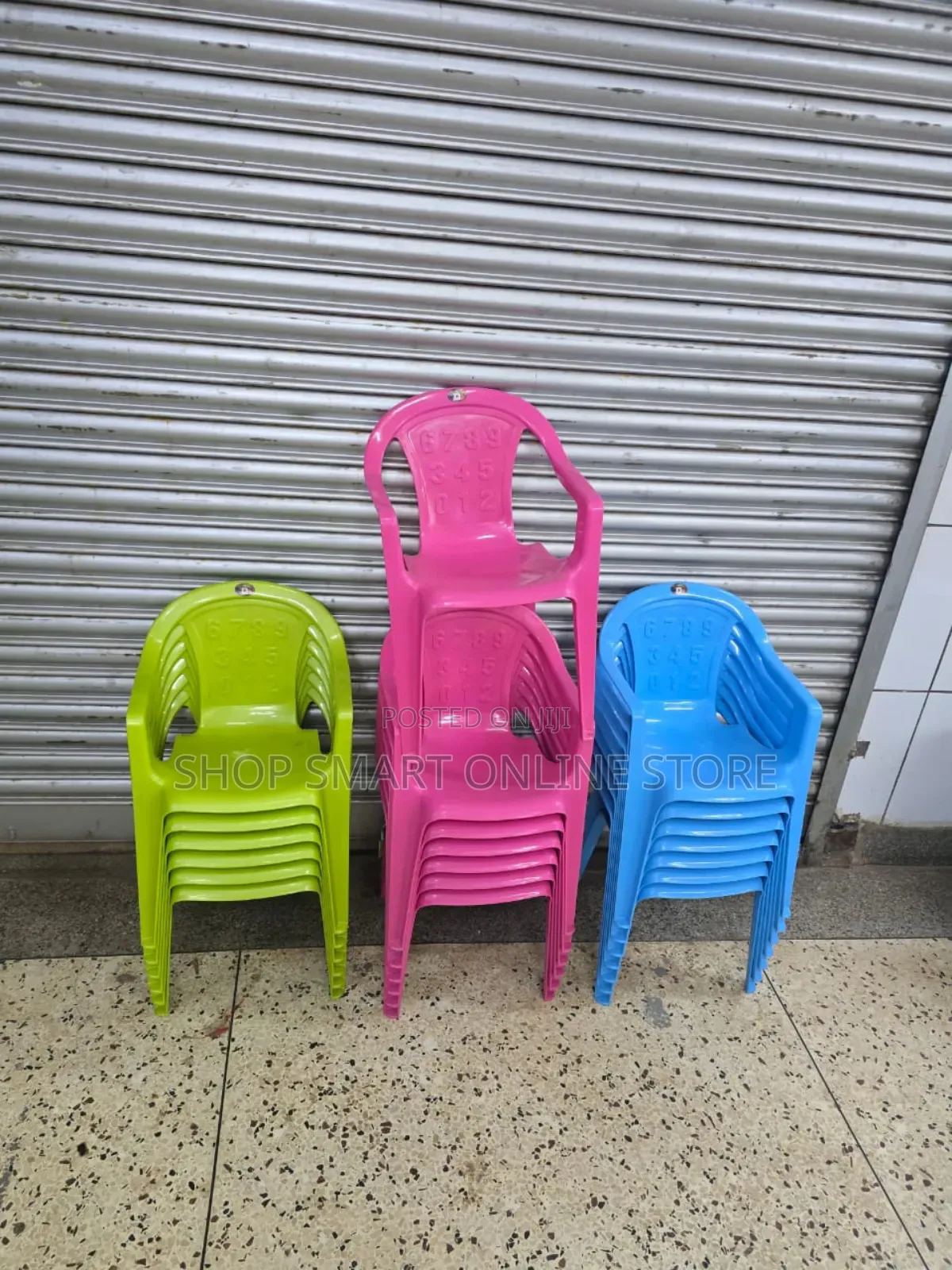Study Numbered Back Kids Plastic Chairs Plastic Chairs