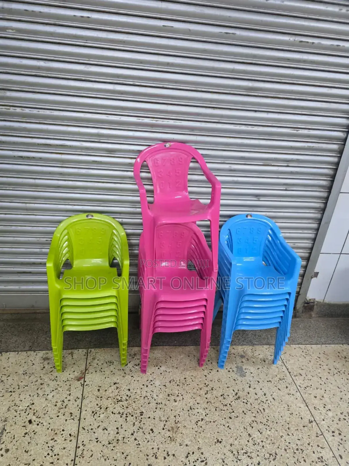 Study Numbered Back Kids Plastic Chairs Plastic Chairs
