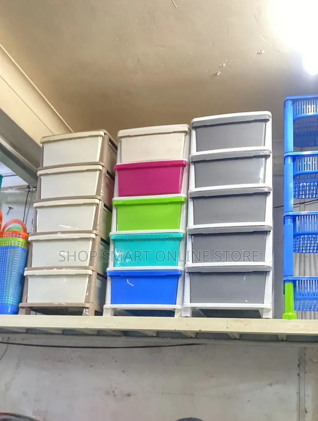 Combo 3 Sets Plastic Cabinet Drawer Trolley
