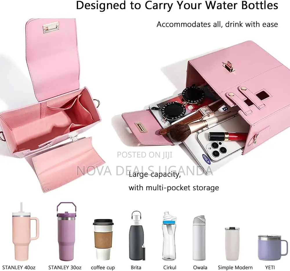Outdoor Portable Crossbody Bag With Purse for Stanley Cup Mug Bottle