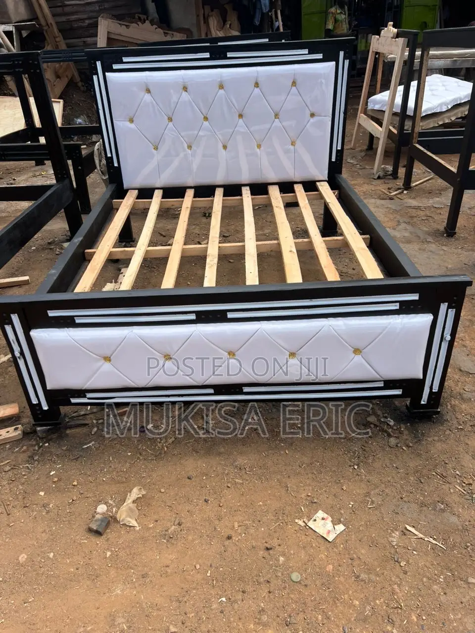Bed 5 by 6 I White Leather