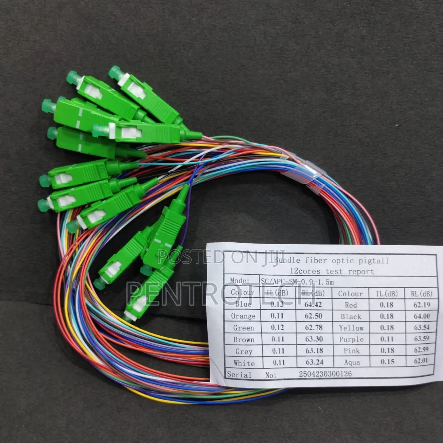 Apc Single Mode Fiber Optic Pigtail 1.5m