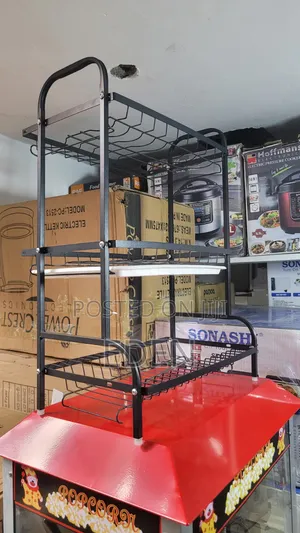 Three-tier Black Metal Dish Drying Rack