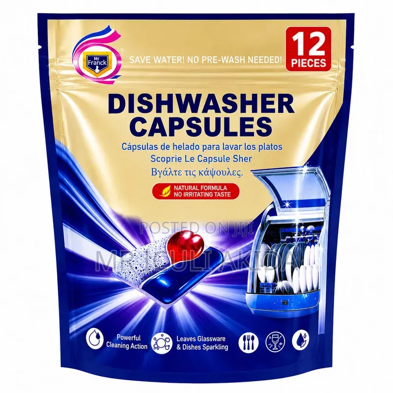 12pcs Dishwasher Capsules for Cleaning Dishes Without Needing Pre-Wash
