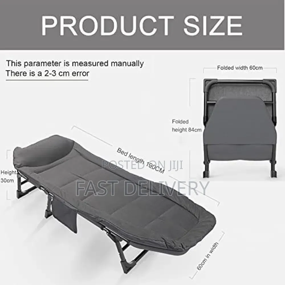 Outdoor Folding Bed Chair Chaise Lounge Beach Camping Bed