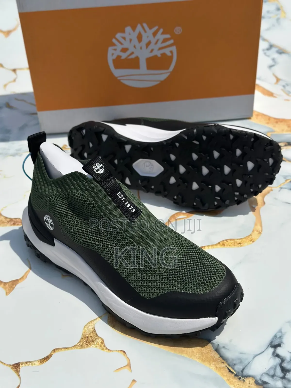 Timberland Men's Motion Ledge Slip-on Sneakers Dark Green Mesh