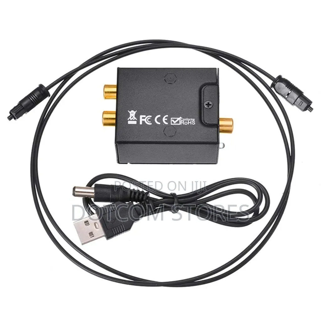 Toslink Digital to Analog Rca Optical Spdif Coax Audio-Black