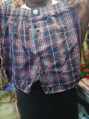 Plaid Timberland Boxer Shorts.