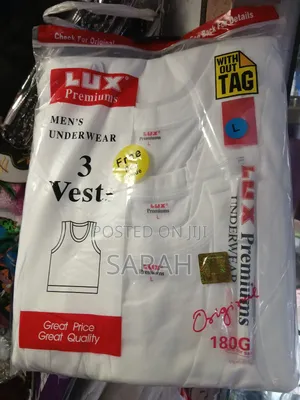 3 Pieces Lux Premiums White Cotton Men's Vests