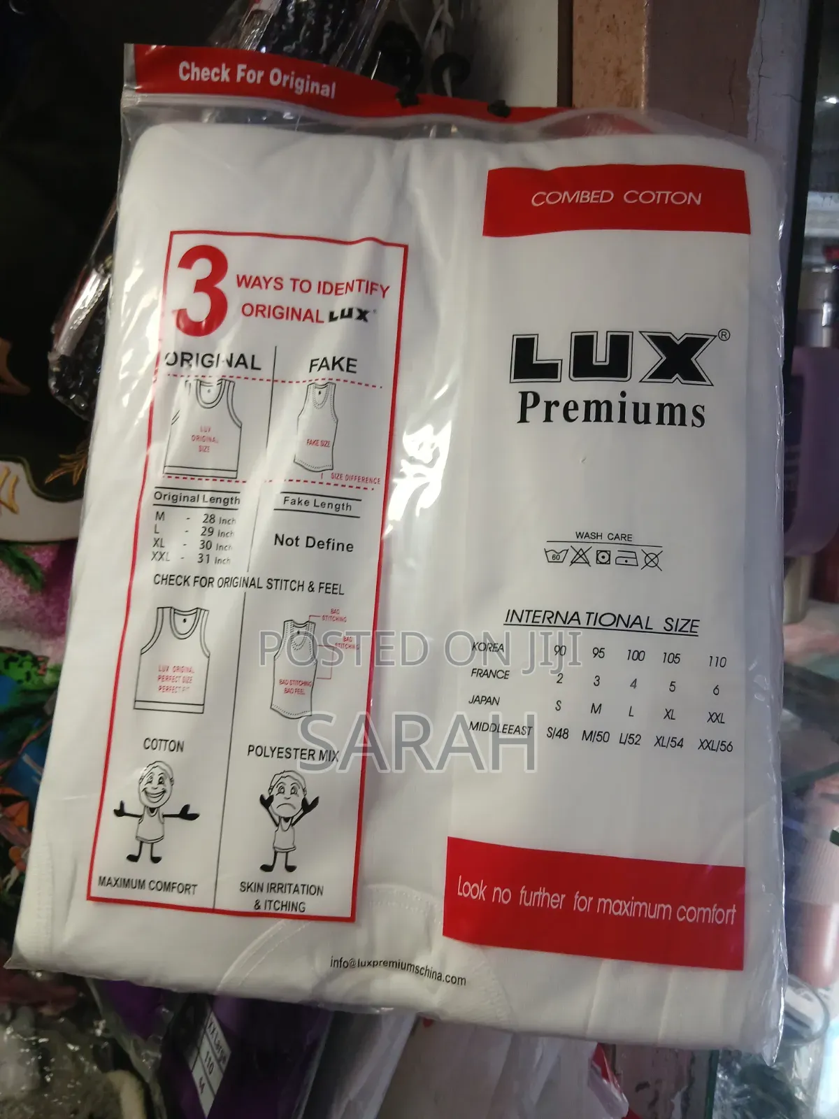 3 Pieces Lux Premiums White Cotton Men's Vests