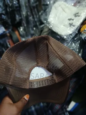 Brown Faux Leather Trucker Hat