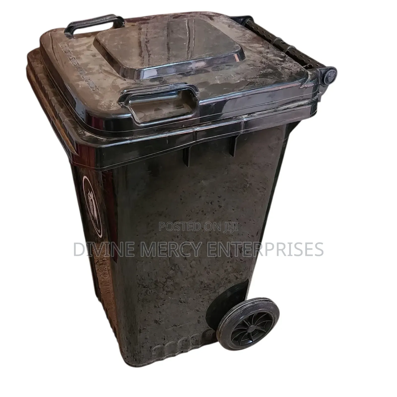 Black 100litre Waste Garbage Bin