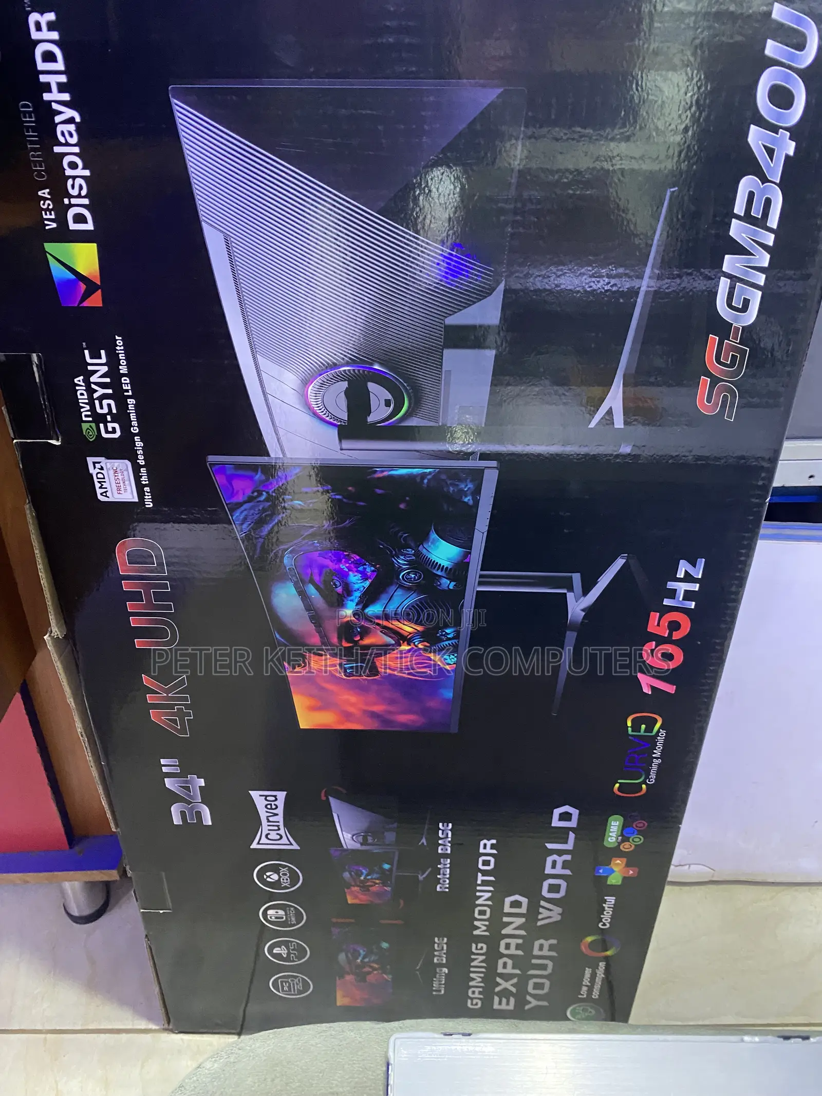Brand New ,165hz Surge RGB 34-Inch Curved Ultrawide Gaming Monitor
