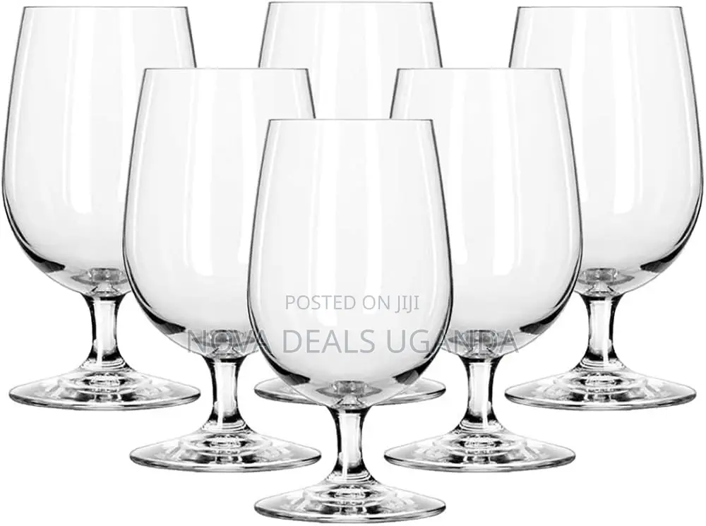 Madison Water Goblet Glass, Set of 6, 425 Ml Chalice Glass, Stemware
