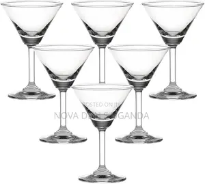 Set of 6 v-Shaped Martini Margarita Glass